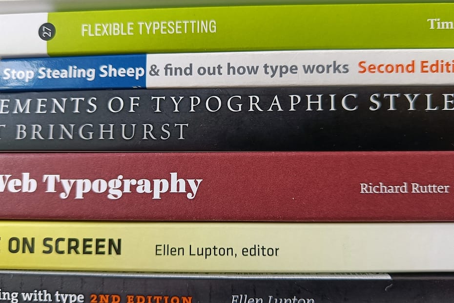Books about the use of typography in graphic and web design